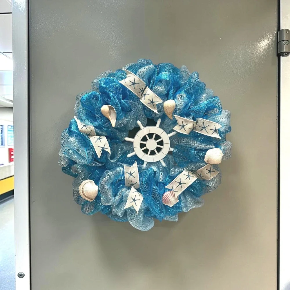 Handmade Mesh Cruise Wreath